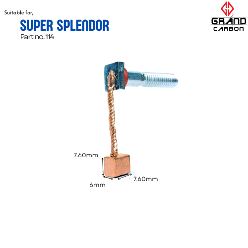 Self Starter Carbon Brush Suit For Super Splendor, Grand Carbon