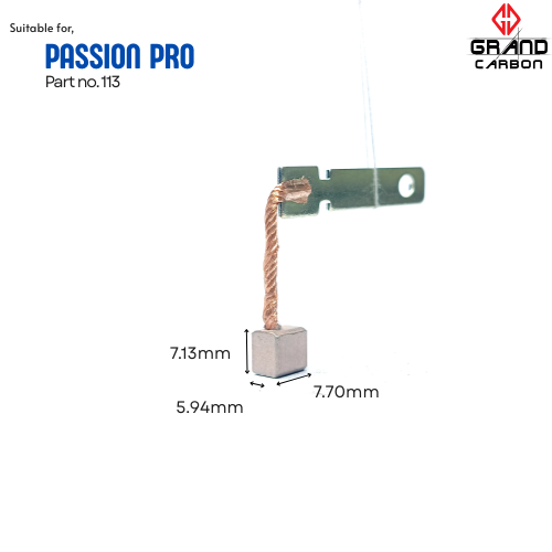 Best Quality Two Wheeler Vehicle Self Starter Carbon Brush suit for Passion Pro, Grand Carbon