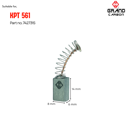 Power Tools Carbon Brush Suitable For KPT 561, This carbon brush is used for drill size 14x8x6mm