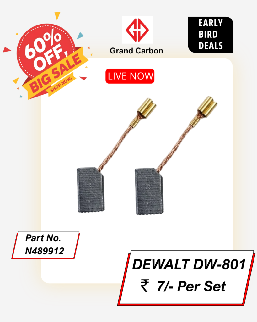 Power Tools Carbon Brush Suitable For Dewalt DW-801, This Carbon Brush is 13.50x8x6.25mm, Used For 4"In Angle Grinder