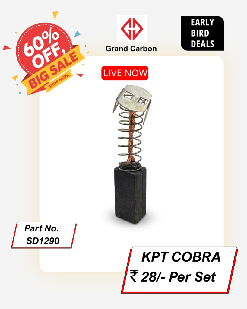 Power Tools Carbon Brush Suitable For KPT Cobra , This Carbon Brush Size 19x12x6mm , used for Angle grinder