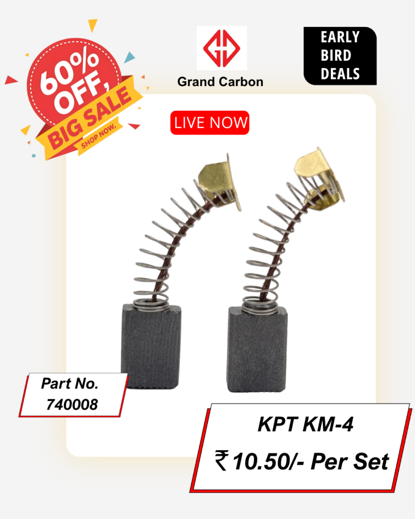 Good Quality Power Tools Carbon Brush Suitable For KPT KM4, used for marble cutter , 18x10x6.50mm