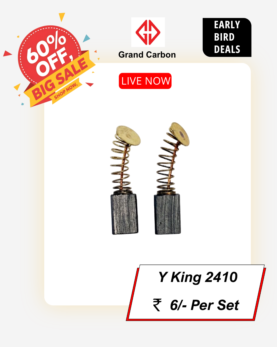 Power Tools Carbon Brush Suitable For Y-king 2410, This Carbon Brush is used for China Drill