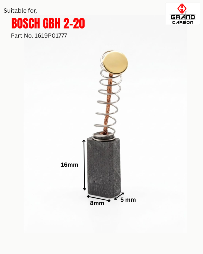 Power Tools Carbon Brush Suitbale For Bosch 2-20, used for 20mm hammer drill, size - 16x8x5mm,