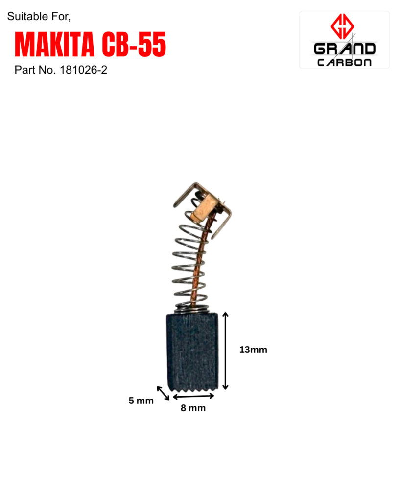 Power Tools Carbon Brush Suitable For Makita CB-55, This Carbon Brush is Used For Drill, size 13x8x5mm,