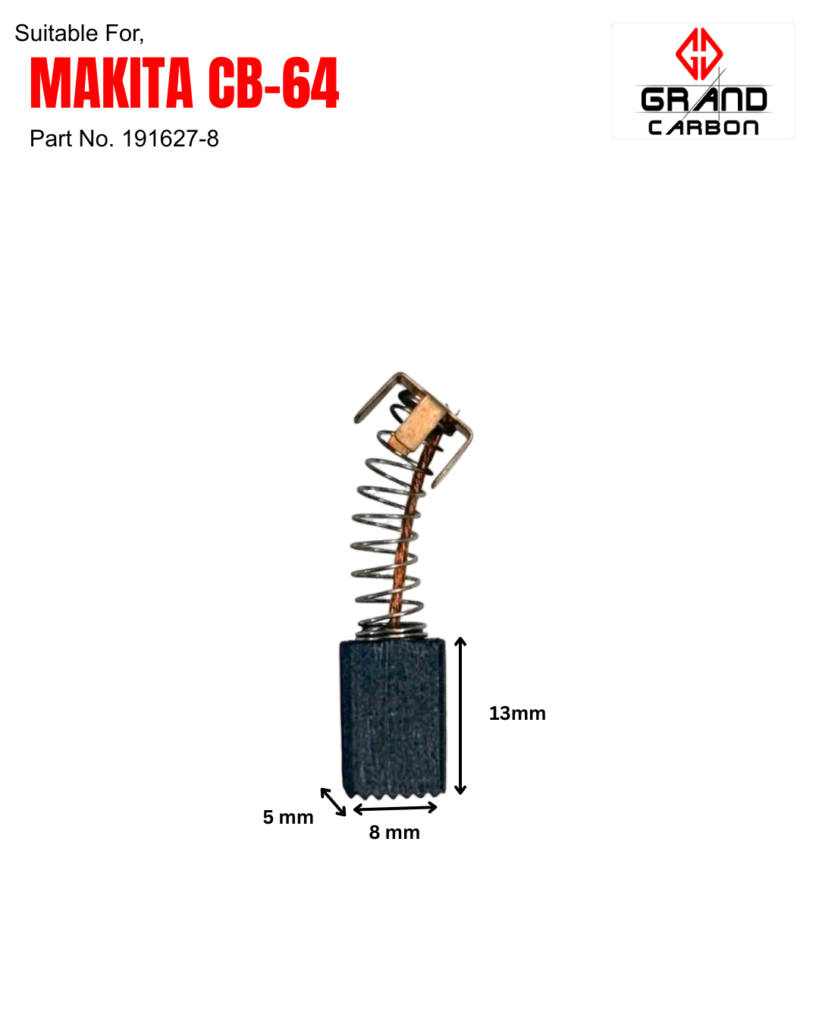 Power Tools Carbon Brush Suitable For Makita CB-64, This carbon brush is used for Angle Grinder , size 13x8x5mm