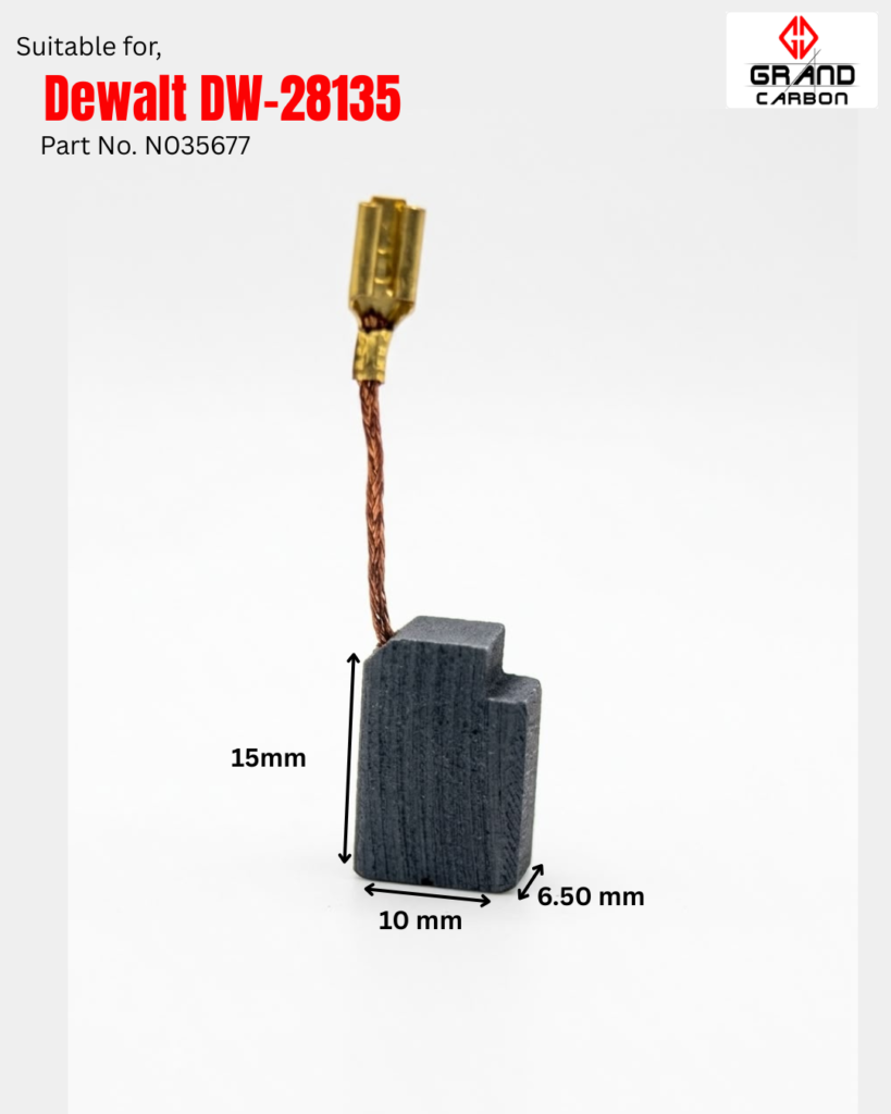 Power Tools carbon Brush Suitable For Dewalt DW-28135, Used For Angle Grinder, 15x10x6.50 MM