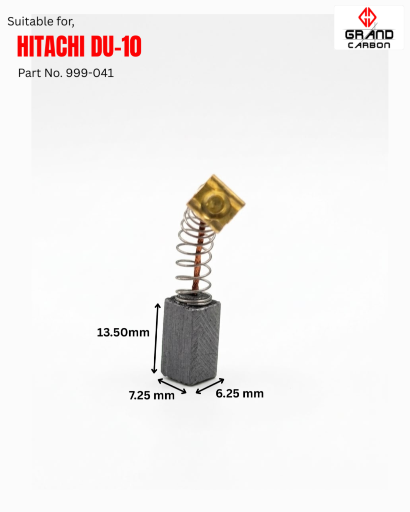 Best Quality Power Tools Carbon Brush Suitable For Hitachi DU-10, Used For 10mm compact drill, 13.50x7.25.x6.25mm