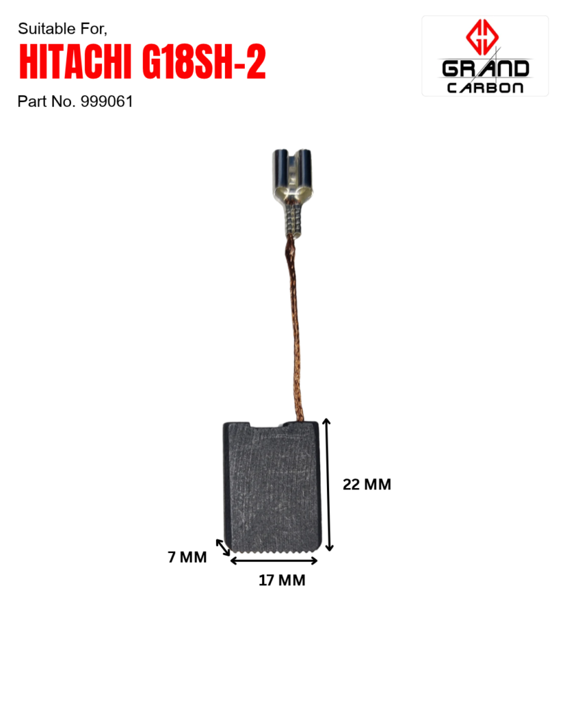 Best Quality Power Tools Carbon Brush Suitable For Hitachi G18sh-2, This carbon brush size is 22x17x7mm, used for angle grinder