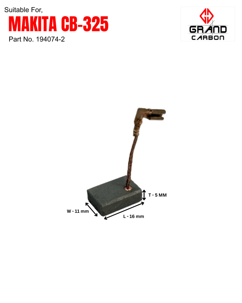 Power Tools Carbon Brush Suitable For Makita CB325, This Carbon Brush Size 16x11x5mm, used for angle grinder
