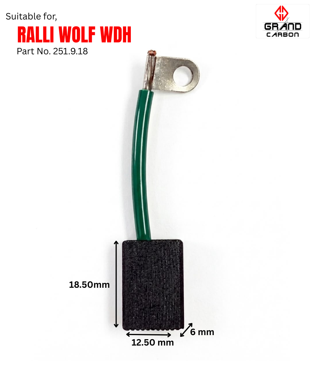 Best Quality Power Tools Carbon Brush Suitable For Ralli Wolf WDH Used For Drill