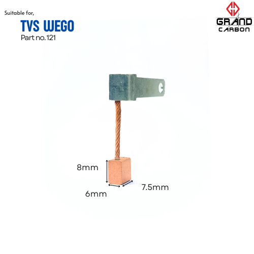 Two Wheeler Self Starter Carbon Brush Suit For TVS Wego,