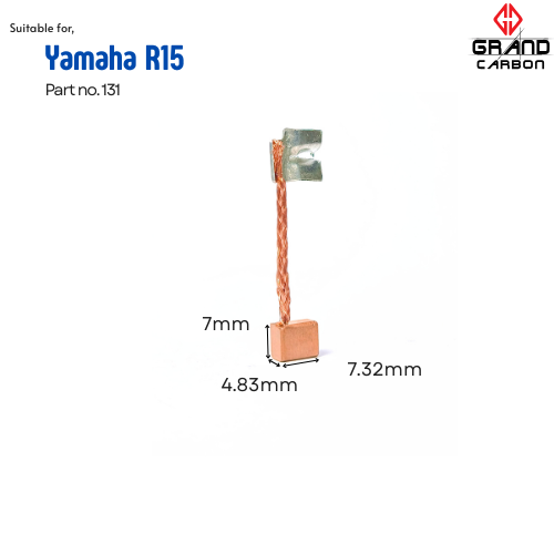 Two Wheeler Vehicle Self Starter Carbon Brush Suit For Yamaha R15