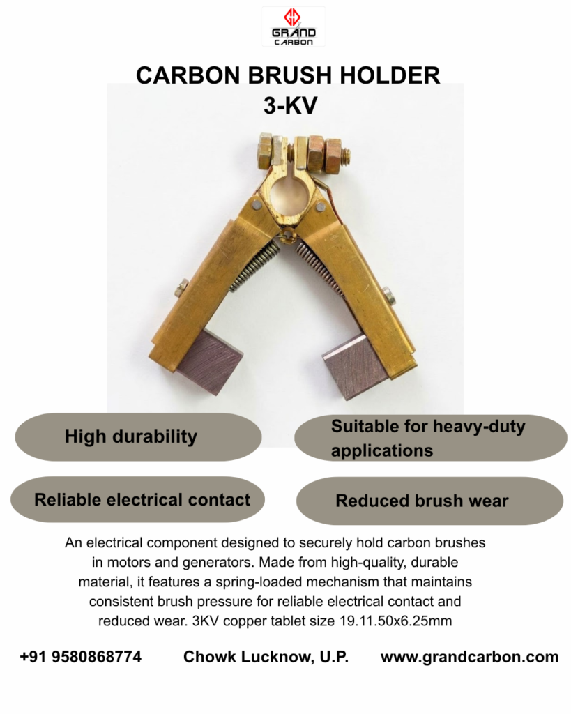 Carbon brush holder V shaped 3-KV generator