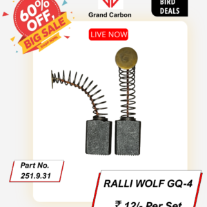 Power Tools Carbon brush suitbale for ralli wolf GQ4 , 19x12.50x6.50mm, Used For Grinder